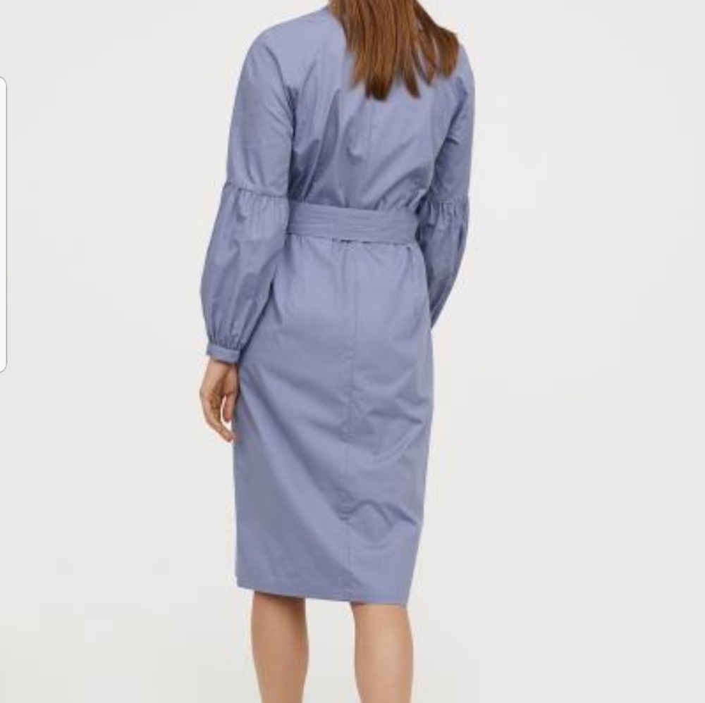 H&M Long Sleeve Cotton Midi Dress - Picture 3 of 3